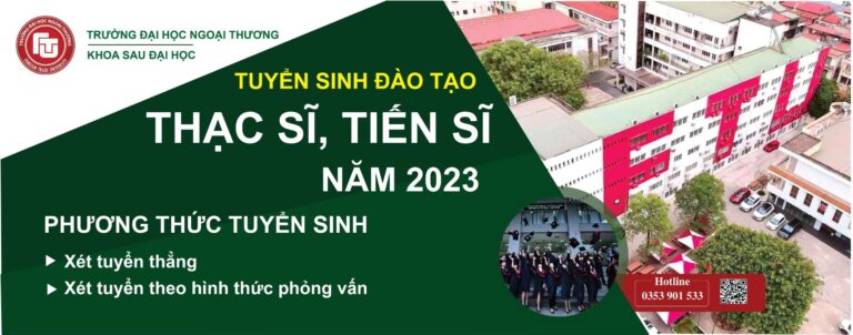 Thông báo TUYỂN SINH đào tạo trình độ THẠC SĨ Đợt 2 năm 2023