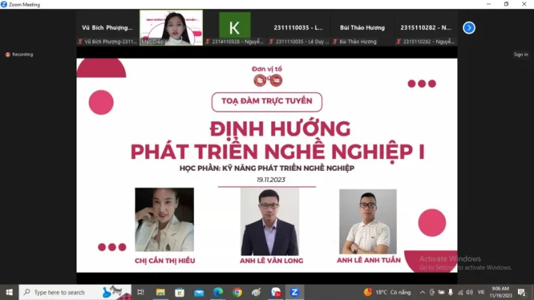 TỌA ĐÀM  “ĐỊNH HƯỚNG PHÁT TRIỂN NGHỀ NGHIỆP I” CHO SINH VIÊN K62 CỦA VIỆN KINH TẾ VÀ KINH DOANH QUỐC TẾ