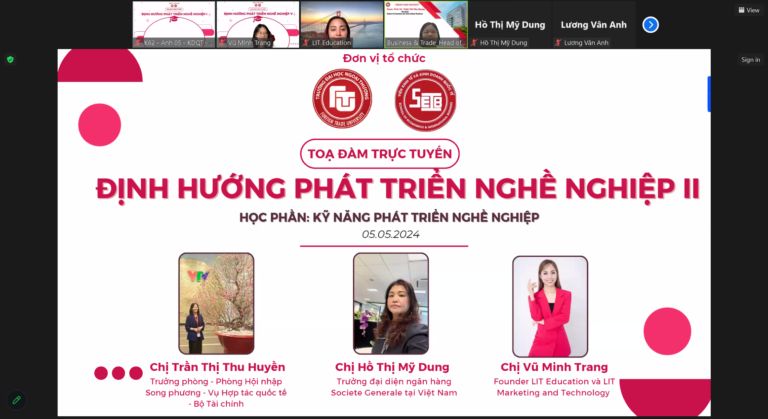 TỌA ĐÀM  “ĐỊNH HƯỚNG PHÁT TRIỂN NGHỀ NGHIỆP II”